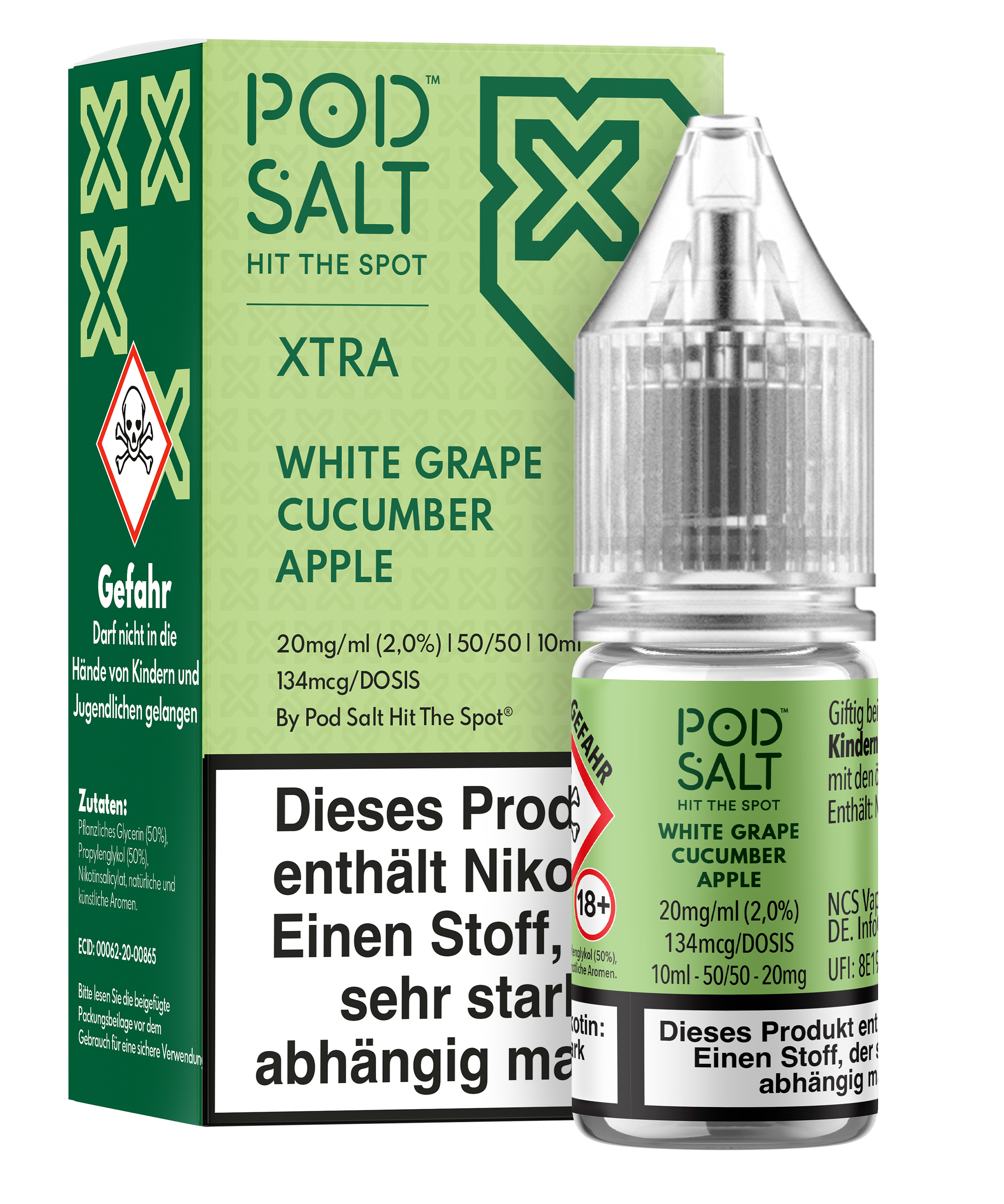 Pod Salt Xtra - White Grape Cucumber Apple
